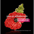 high praise female fed flower rhinestone brooch